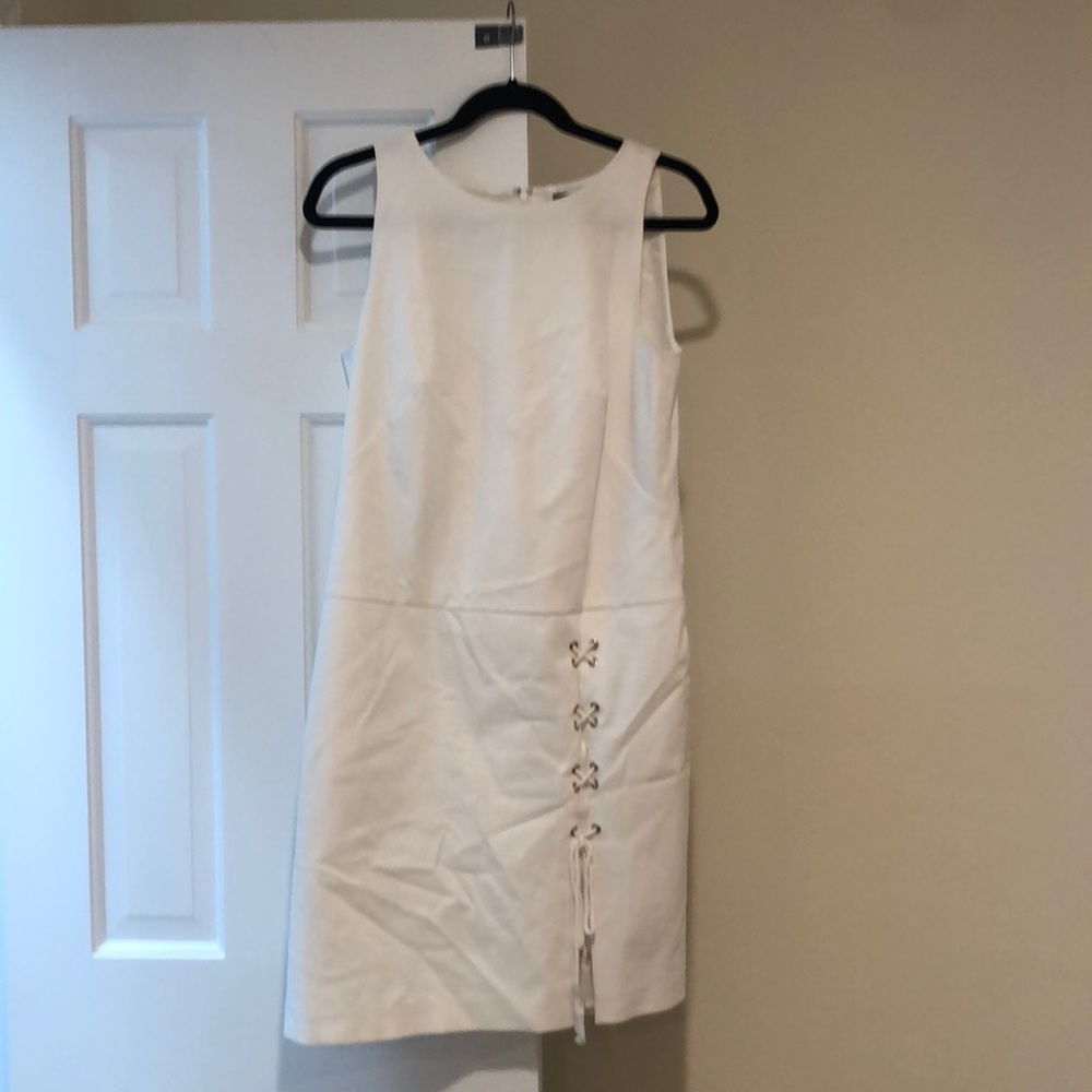 BB white dress with ropes